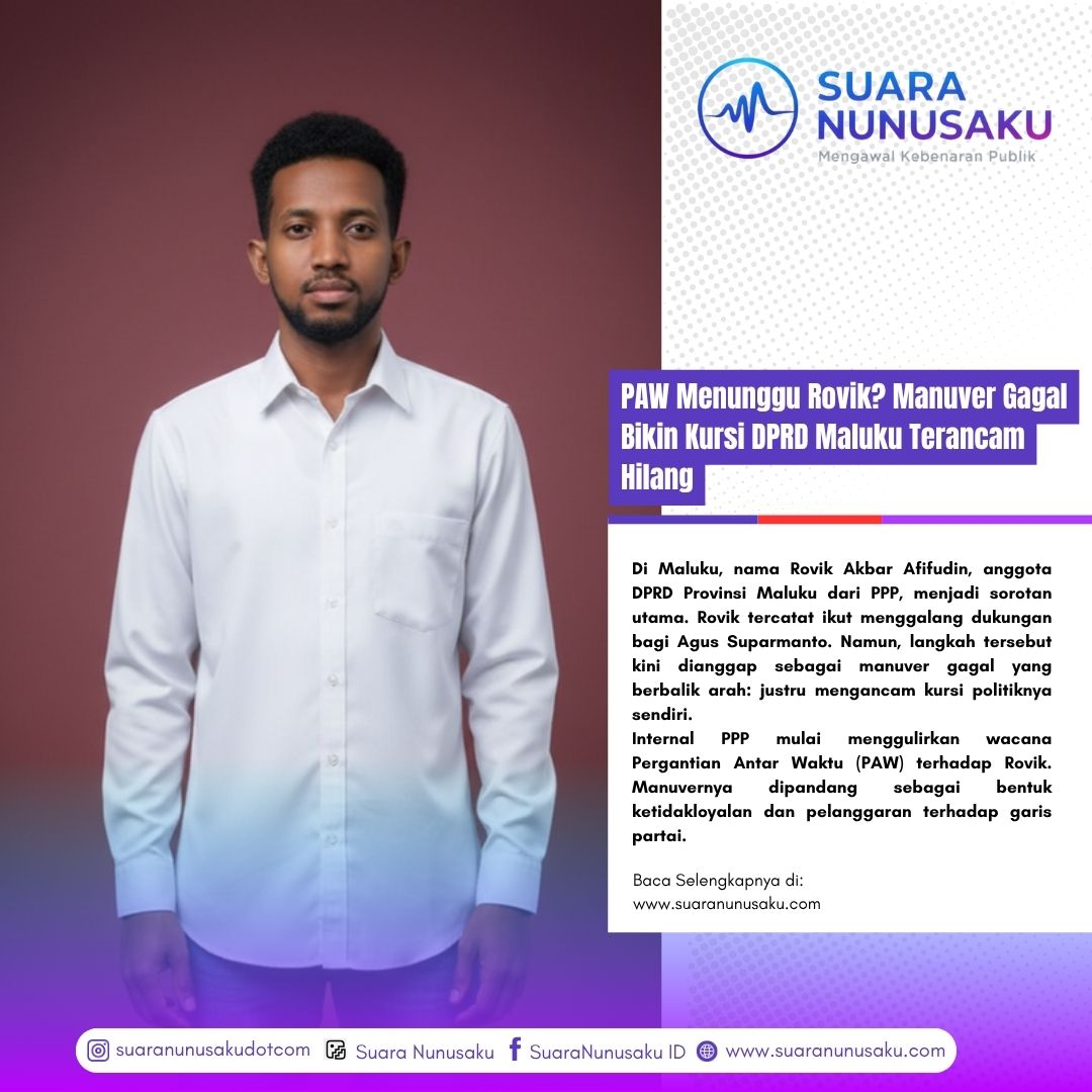 PAW Menunggu Rovik? Manuver Gagal Bikin Kursi DPRD Maluku Terancam Hilang